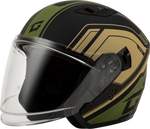 OF-87 DUKE HELMET MATTE BLACK/GREEN XS