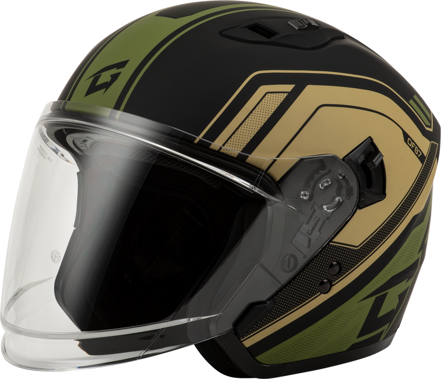 OF-87 DUKE HELMET MATTE BLACK/GREEN 3X