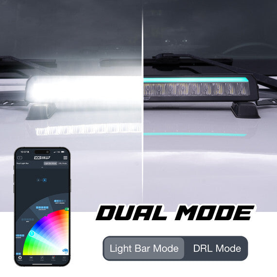 XKMAX 40" LIGHT BAR DUAL MODE WITH RGBW STRIP APP CONTROL