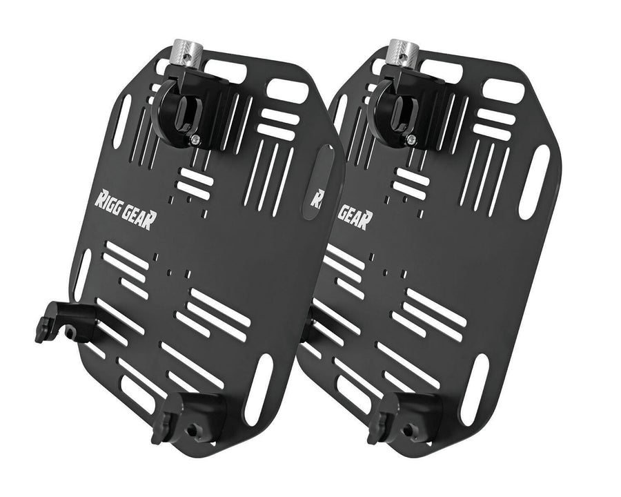 RIGG SADDLEBAG PLATE FLAT BAR QUICK RELEASE PAIR BLACK | RG-QRP-FB