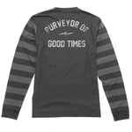BLKOUT YARNDYE LS TEE BLK