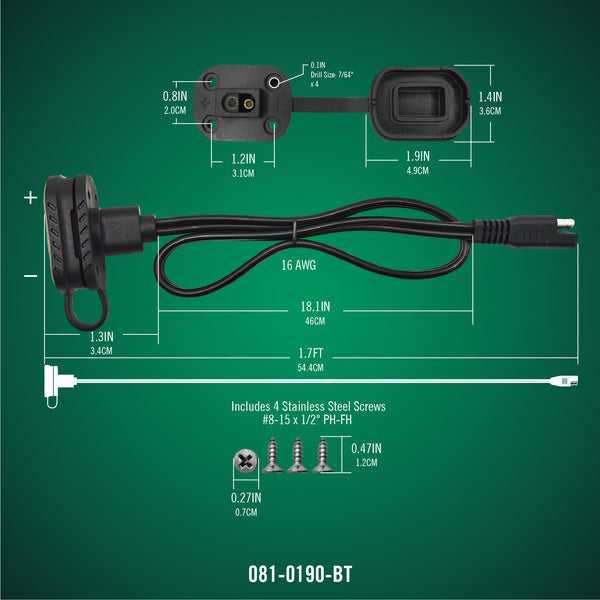 QUICK DISCONNECT CABLE MOUNT | 081-0190-BT