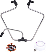 STAINLESS/BLACK ROCKER BOX SPLIT OIL LINE | STFS66BK
