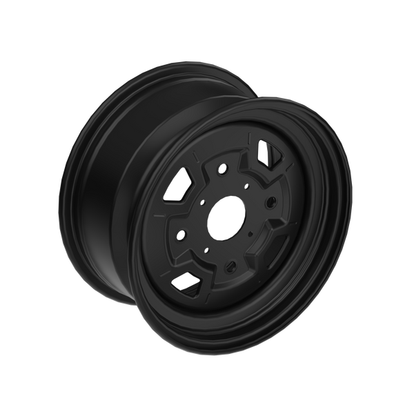Can-Am Steel Wheel 12" x 6" Front Deep Black
