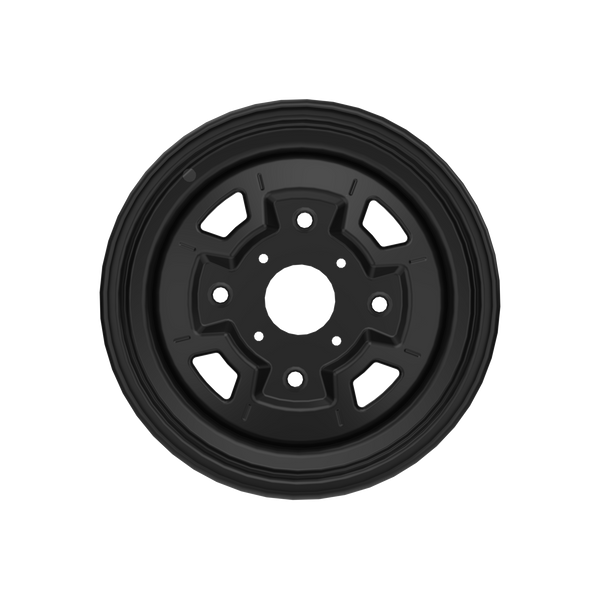 Can-Am Steel Wheel 12" x 6" Front Deep Black