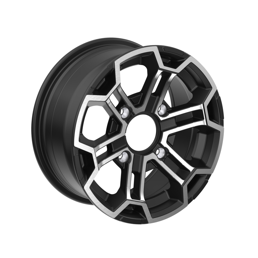 Can-Am Aluminum Wheel 14" x 6.5" Front Deep Black