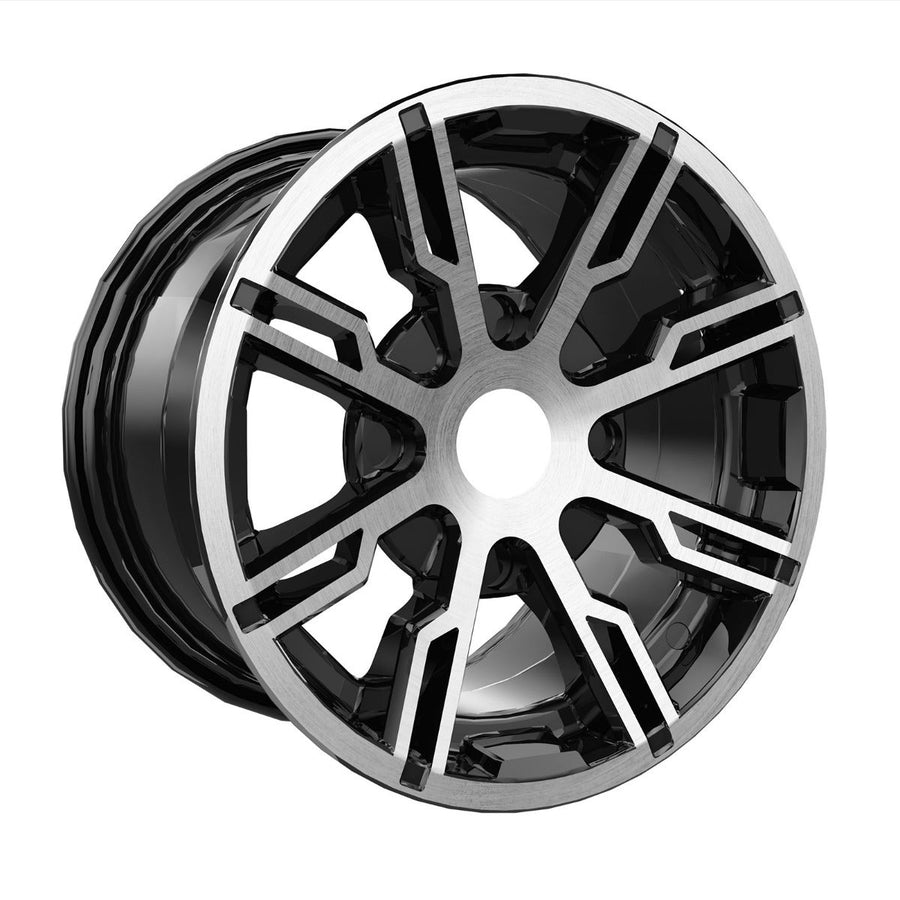 Can-Am Aluminum Wheel 14" x 8.5" Rear Black Machined