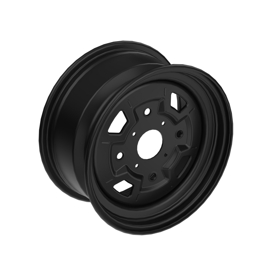 Can-Am Steel Wheel 12" x 7.5" Rear Deep Black