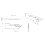 Can-Am Defender Front Right Door Trim - Stealth Black