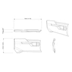 Can-Am Defender Rear Right Door Trim - Stealth Black