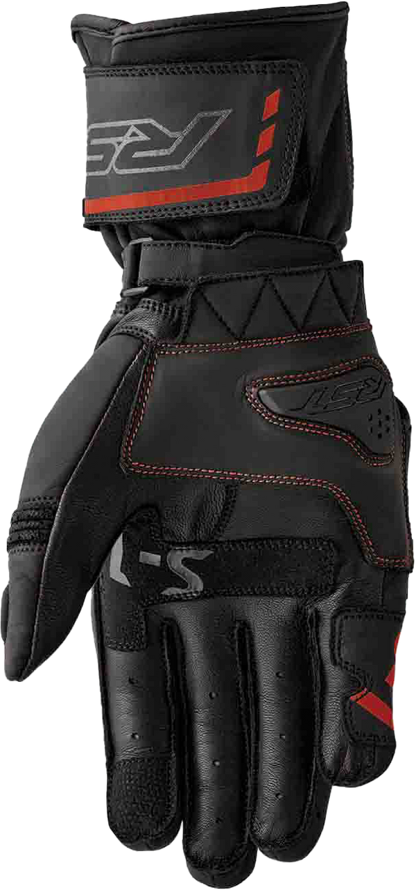 S1 GLOVE BLK/RED LEATHER