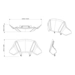 Can-Am Outlander Ajustable Adventure Low Windshield