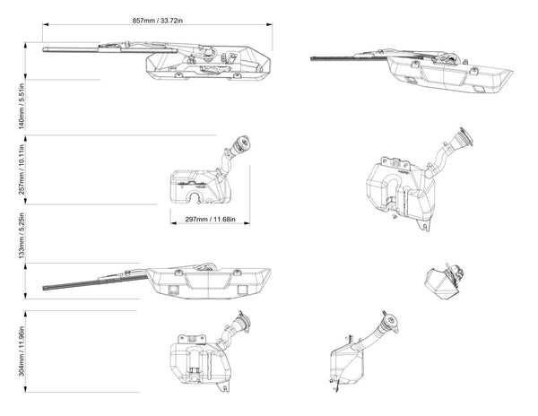 Can-Am Defender HD11 SMART Intermittent Wiper & Washer Kit