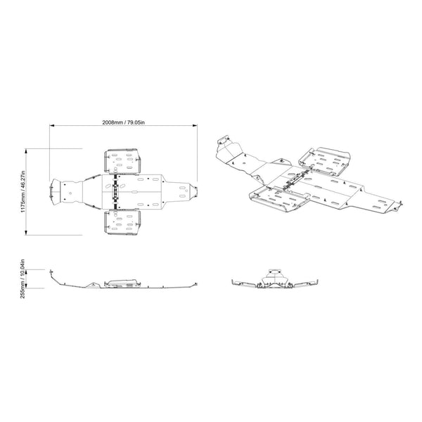 Can-Am Outlander HMWPE Underbelly Plates