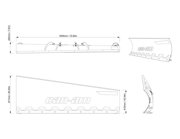 Can-Am ProMount 72'' (183 cm) Steel Oneway State Blade