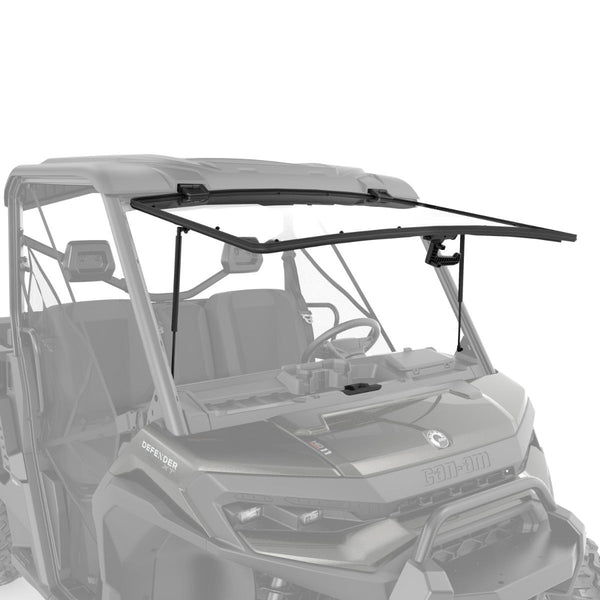Can-Am Defender & Defender HD11 Flip Windshield - Hardcoated
