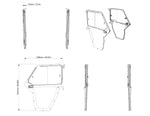 Can-Am Defender Front Clear Rigid Doors