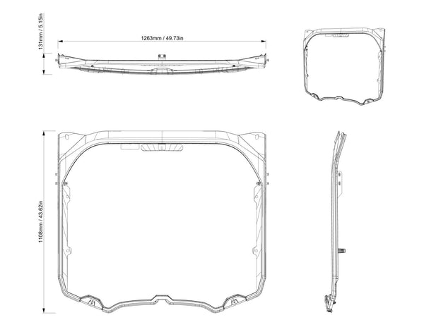 Can-Am Maverick R Glass Windshield