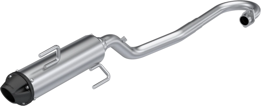 SINGLE SLIP-ON SYSTEM W/ 4" PERFORMANCE MUFFLER BLK TIP | AT-9111PT