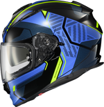 RYZER FULL-FACE HELMET SWITCH BLUE/HI-VIZ MD
