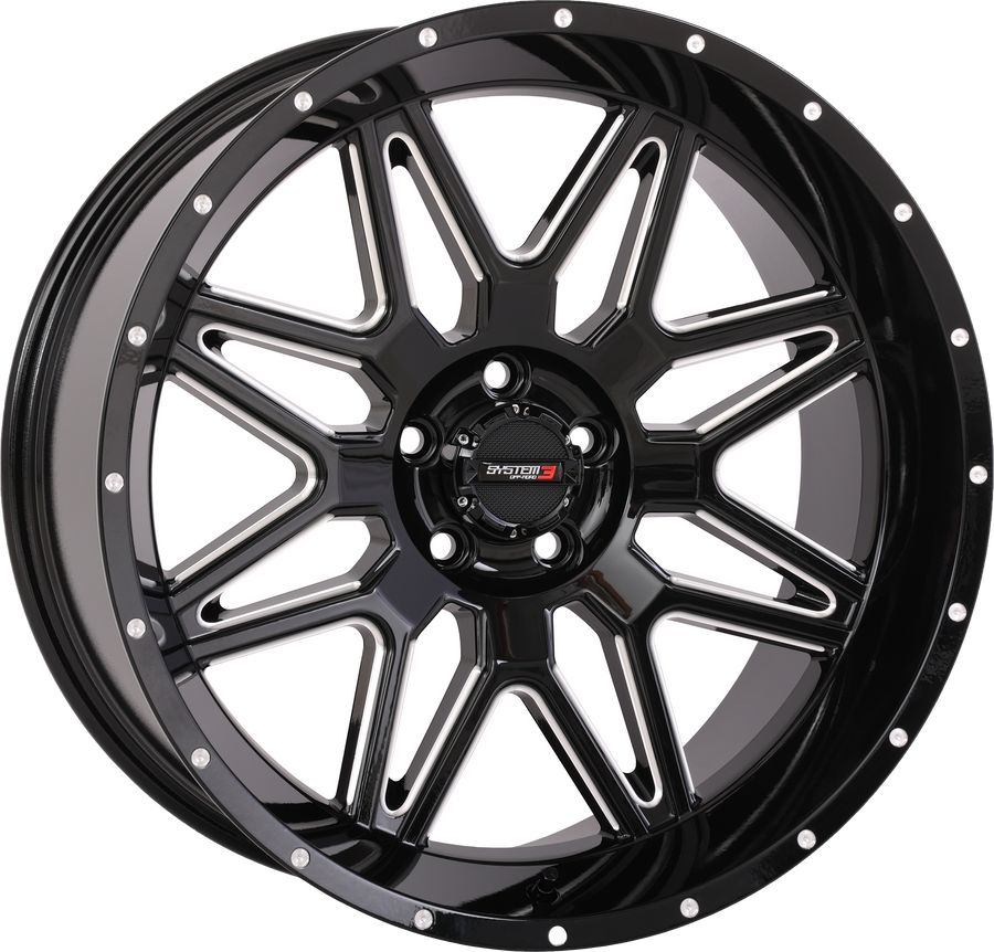 ST7 WHEEL 20X9 5+4 (0MM) 5/4.5 GLOSS BLACK MILLED | 20S3-7455