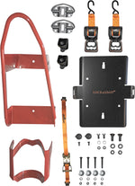 MOTORCYCLE COMBO FRONT CHOCK WITH REAR RATCHET TIE STRAPS