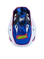S-M7 BLASTER HELMET ECE06/DOT WHT/BLUE/RED GLOSSY XL