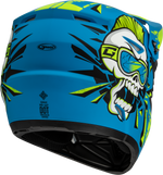 YOUTH MX-46Y UNSTABLE HELMET MATTE BLUE/GREEN YL