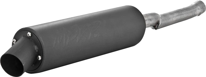 SINGLE SLIP-ON SYSTEM W/ UTILITY MUFFLER BLK YAM | AT-7402