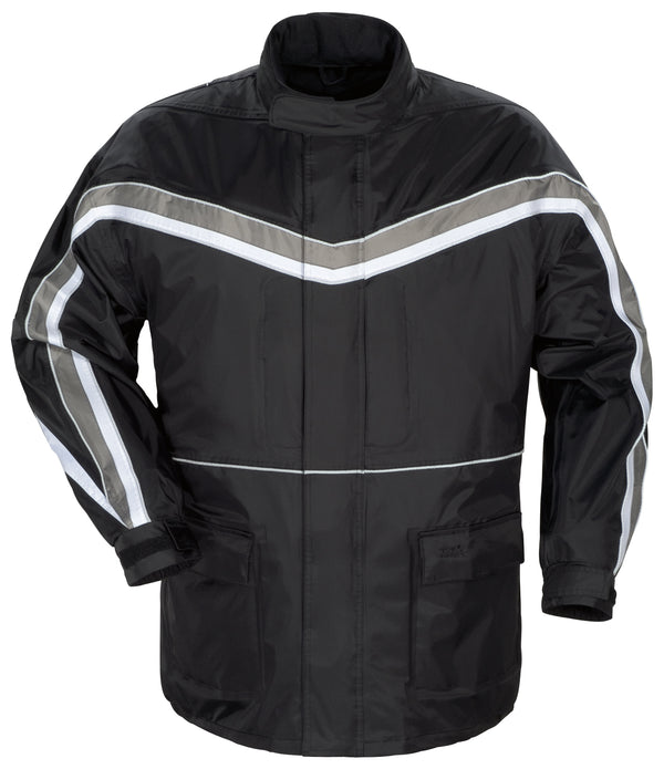 ELITE II RAIN JKT BK/SL