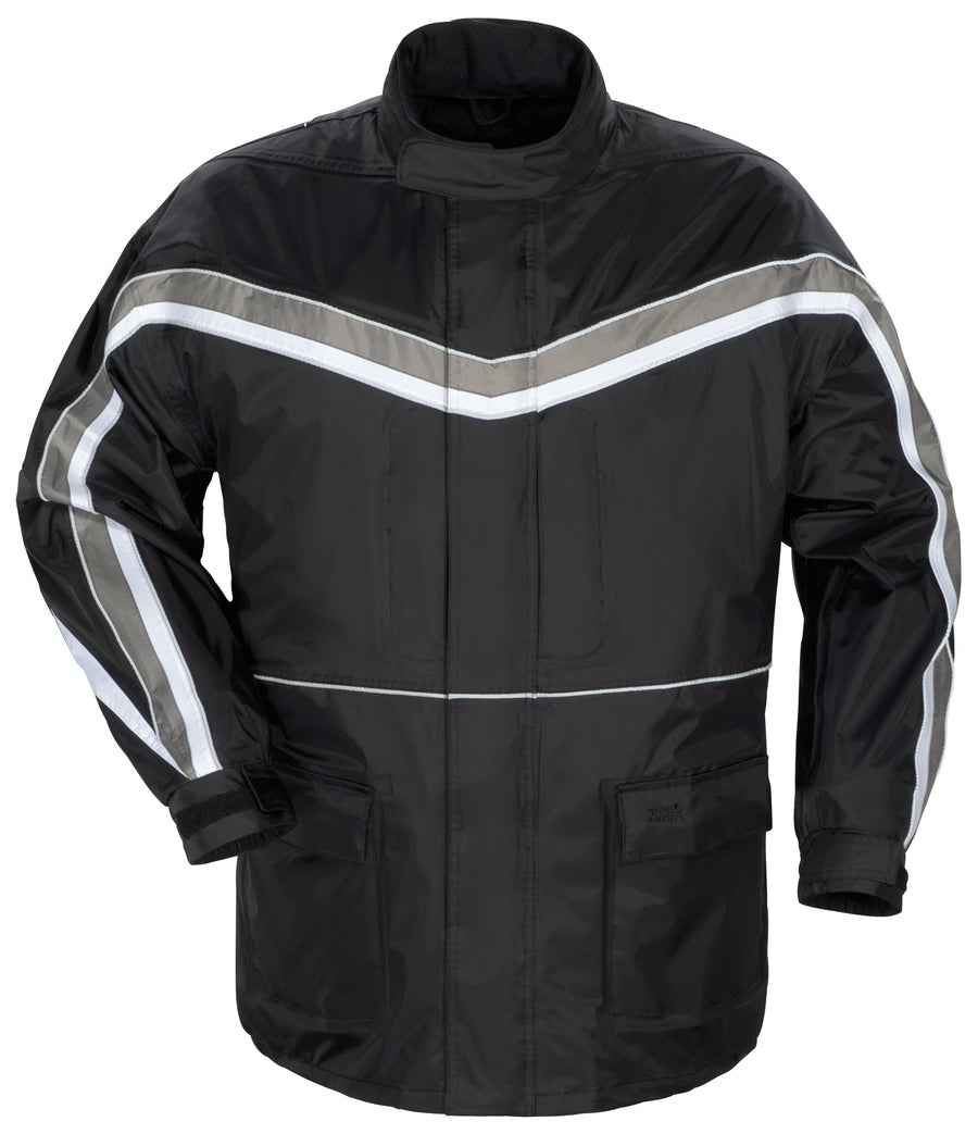 ELITE II RAIN JKT BK/SL