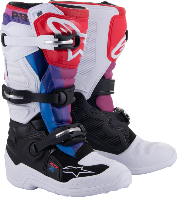 TECH 7S BOOTS WHT/BLK/RAINBOW SZ 5 | 2015017-289-5
