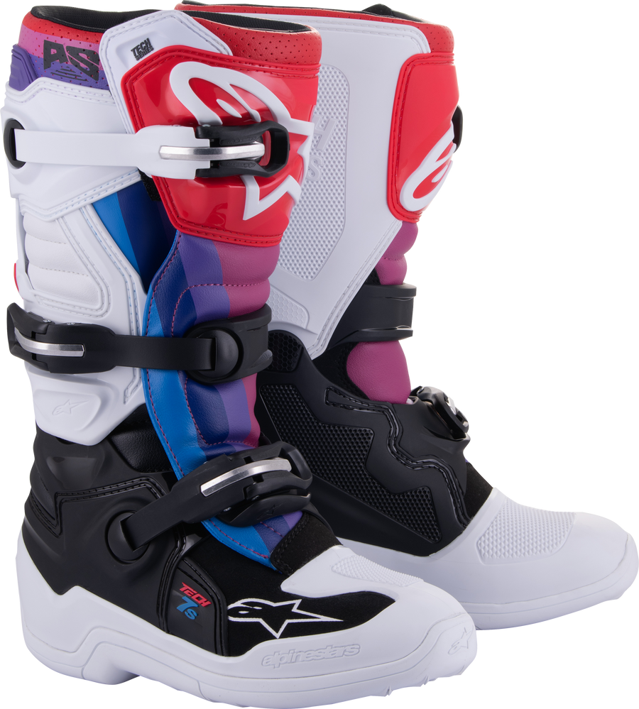 TECH 7S BOOTS WHT/BLK/RAINBOW SZ 4 | 2015017-289-4