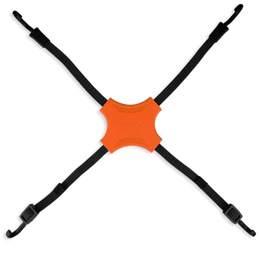 TACK STRAP 4-WAY BUNGEE 2/PK ORANGE