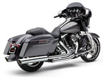 909-TWINS 4" SLIP-ONS CHROME FLH/FLT 95-16
