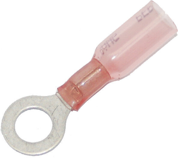 RING TERMINAL HEAT SEALABLE .25" 22-18 25-PK | NIS-19164-0004