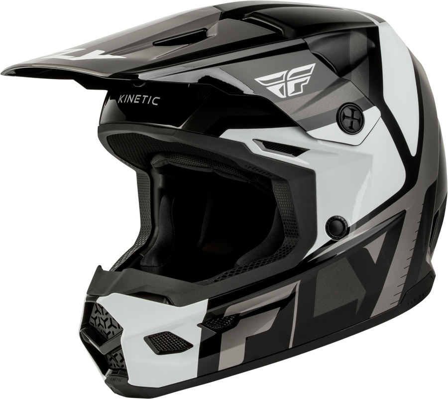 KINETIC SCRAP HELMET BLACK/WHITE/GREY