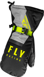 CASCADE MITTENS BLACK/GREY/HI-VIS MD