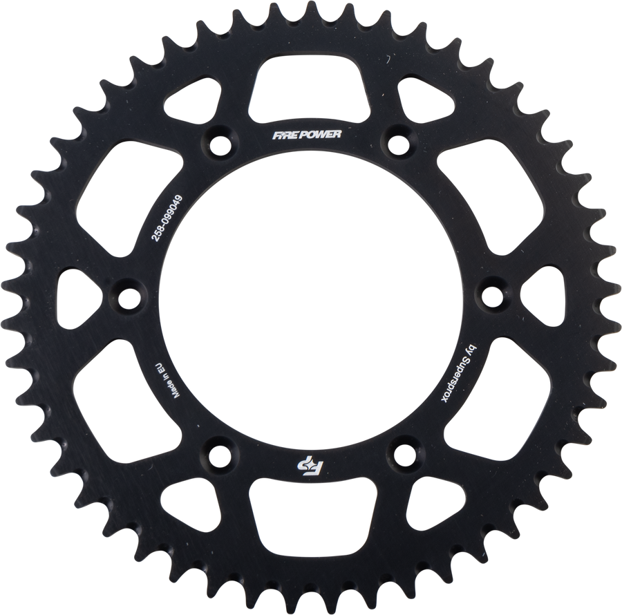 REAR SPROCKET ALUMINUM 49T BLK | FPA-990-49-BLK