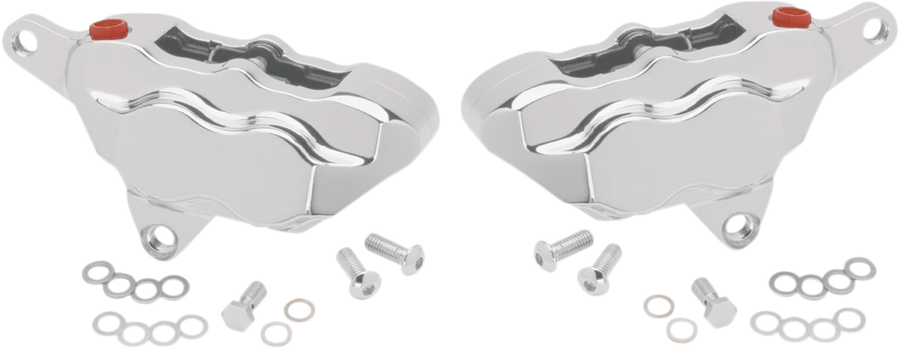 4 PIST FRONT DUAL CALIPER KIT CHROME 84-99 W/ 11.5" ROTOR
