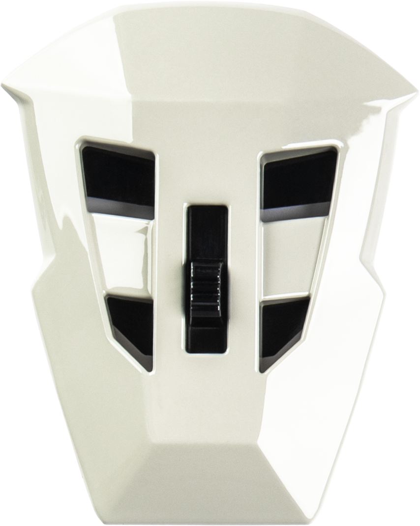 MD-74 MOUTH VENT W/SCREWS WHITE/RED