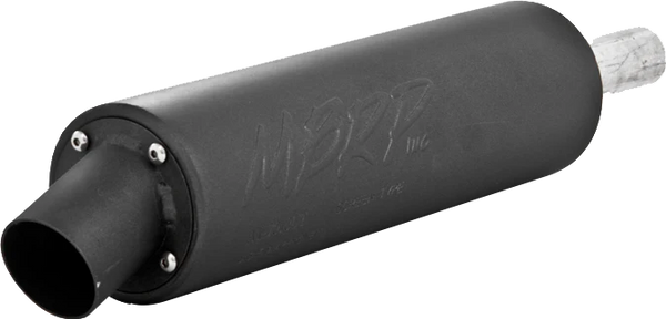 SINGLE SLIP-ON SYSTEM W/ UTILITY MUFFLER BLK YAM | AT-7400