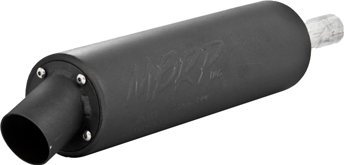 SINGLE SLIP-ON SYSTEM W/ UTILITY MUFFLER BLK YAM | AT-7400