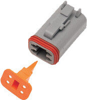 4-WIRE GREY DEUTSCH PLUG & WDGLCK HD# 72134-94GY | DP-4G