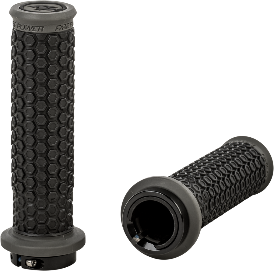 PILOT ATV LOCK-ON GRIPS BLACK/GRAY | 24-0109