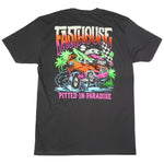 PITTED SS TEE BLACK NEON