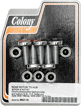 BRAKE ROTOR HARDWARE REAR TORX SCREW KIT | 9807-10