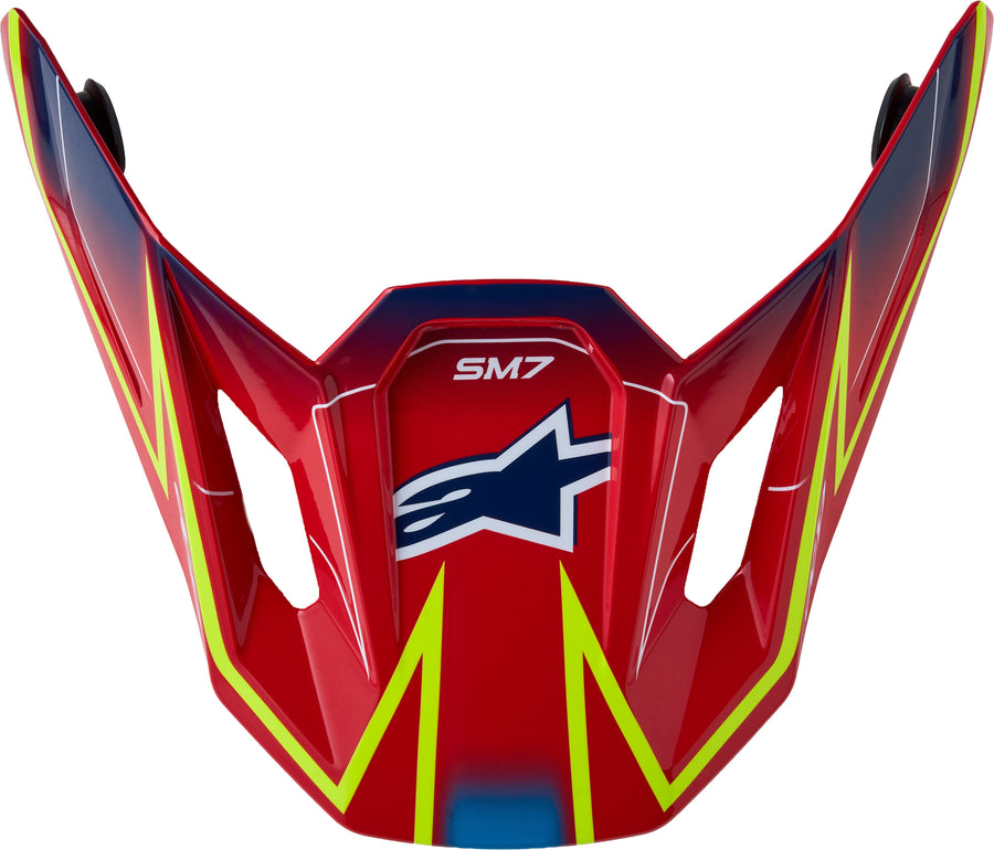 S-M7 CAST VISOR ECE06/DOT RED/YLLW FLUO/BLUE GLOSSY