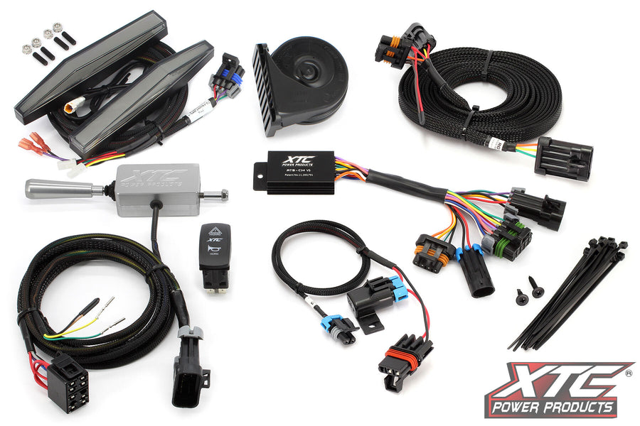 AUTO TURN SIGNAL KIT W/ BILLET LEVER AND FRONT DRL LIGHTS POL