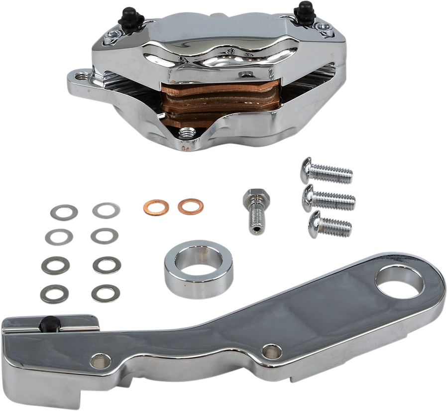 4 PIST REAR CALIPER KIT CHROME 25MM FLT 08-UP
